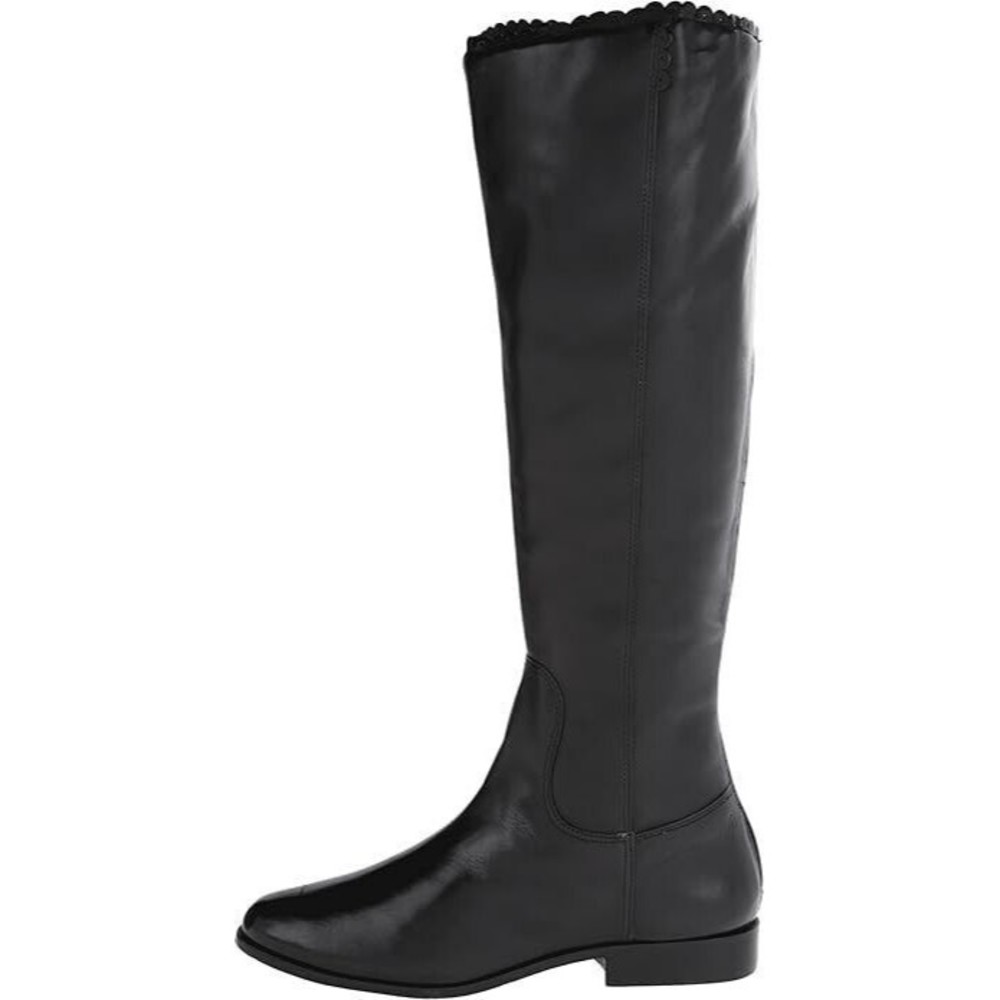 Jack Rogers Lisbeth Women Black Knee Leather Boots WIDE CALF US 11 EU 41.5 - Picture 8 of 11